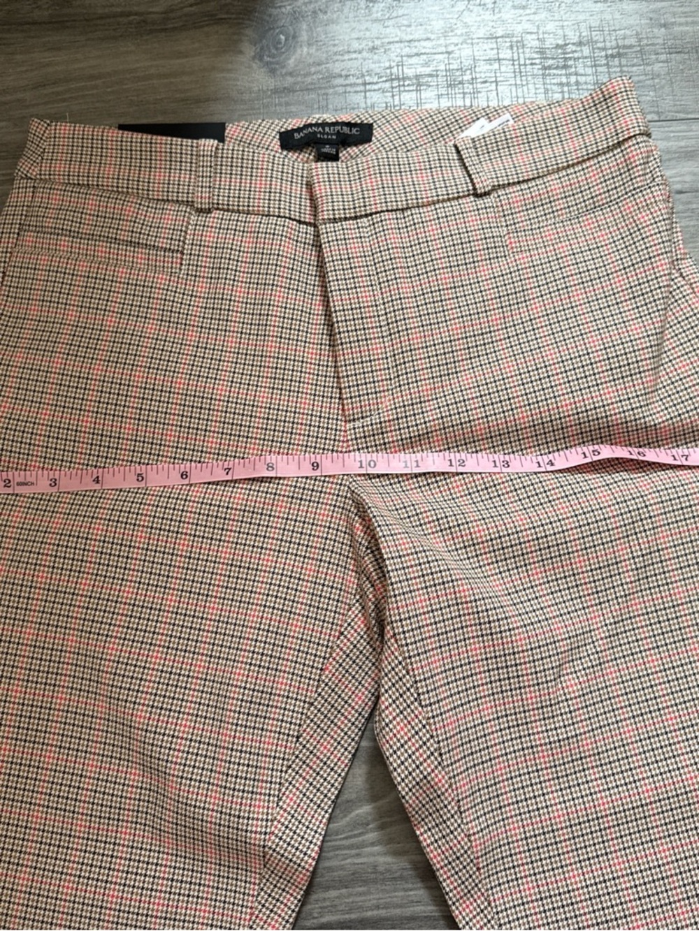 Banana Republic Washable Bi-Stretch Modern Sloan 6R Plaid Women's Trousers - Picture 7 of 7